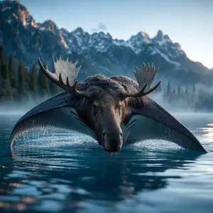 Manta ray + Moose